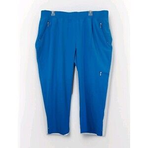 Chico's Zenergy Women's Cargo Crop Pants Lightweight Blue Size 3 - XL